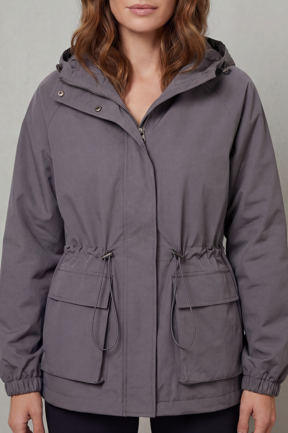 Luisa | Giacca Impermeabile con Coulisse e Tasche Utility Funzionali