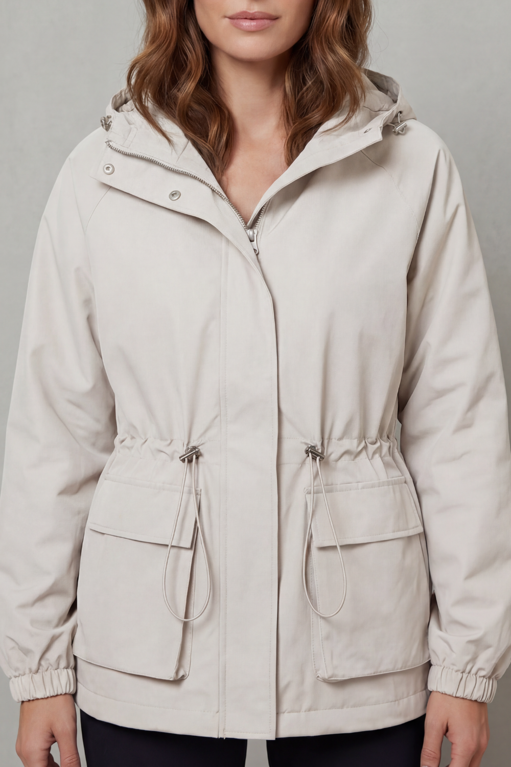 Luisa | Giacca Impermeabile con Coulisse e Tasche Utility Funzionali
